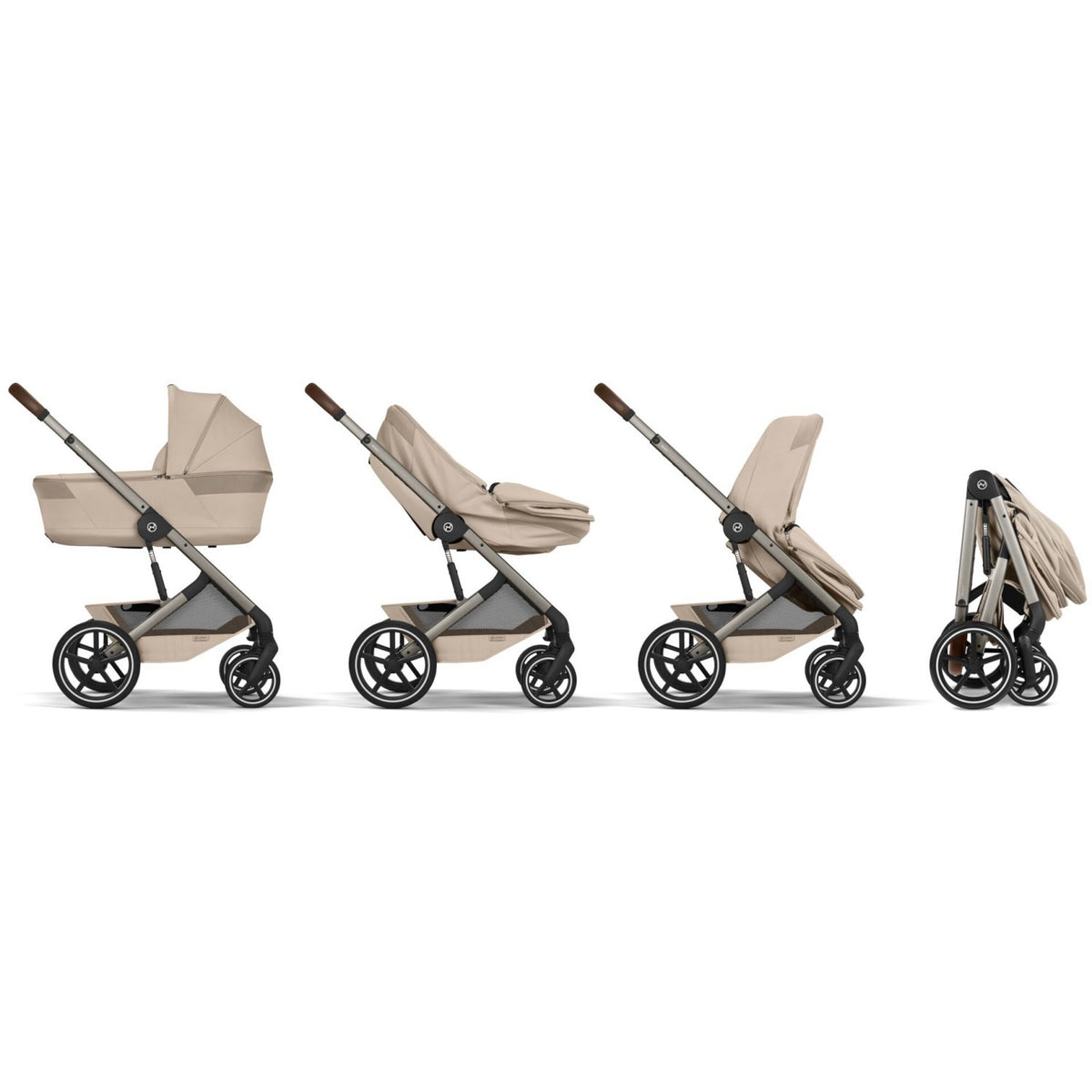 Cybex Almond Beige Balios S Lux Tpe Inklusiv Foldbar Cot