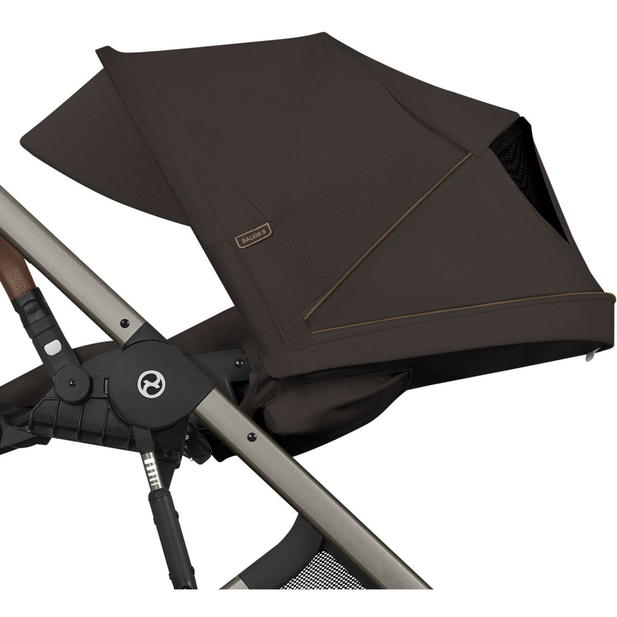 Cybex Chocolate Brown Balios S Lux Tpe Inklusiv Foldbar Liggedel