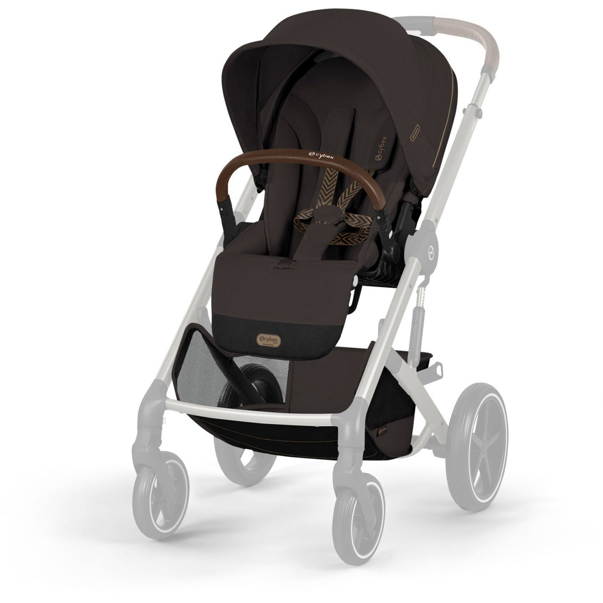 Cybex Chocolate Brown Balios S Lux Tpe Inklusiv Foldbar Liggedel