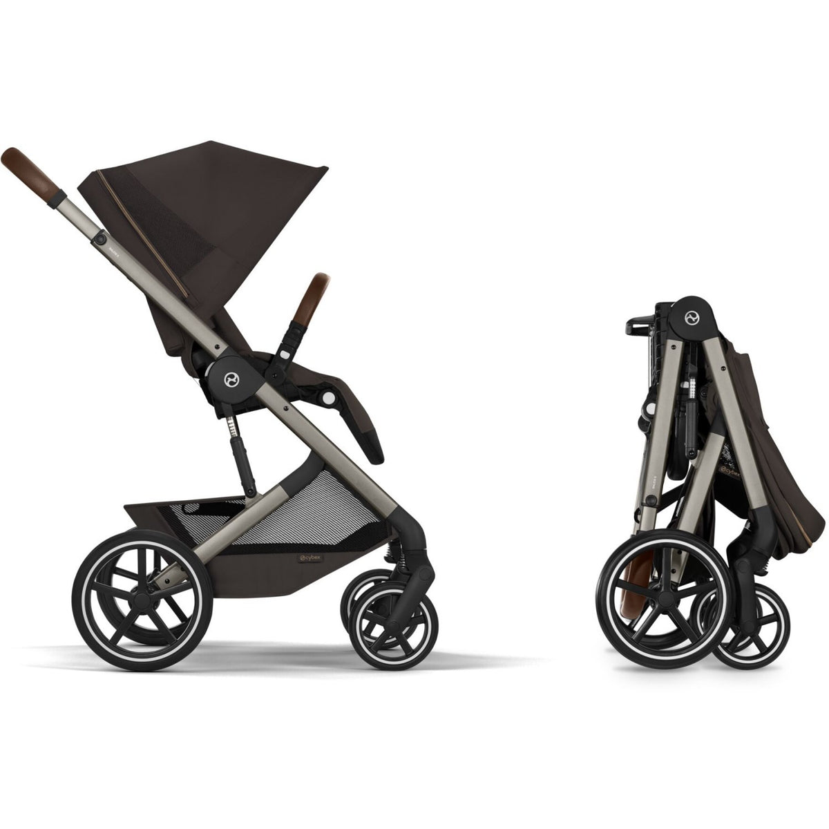 Cybex Chocolate Brown Balios S Lux Tpe Inklusiv Foldbar Liggedel