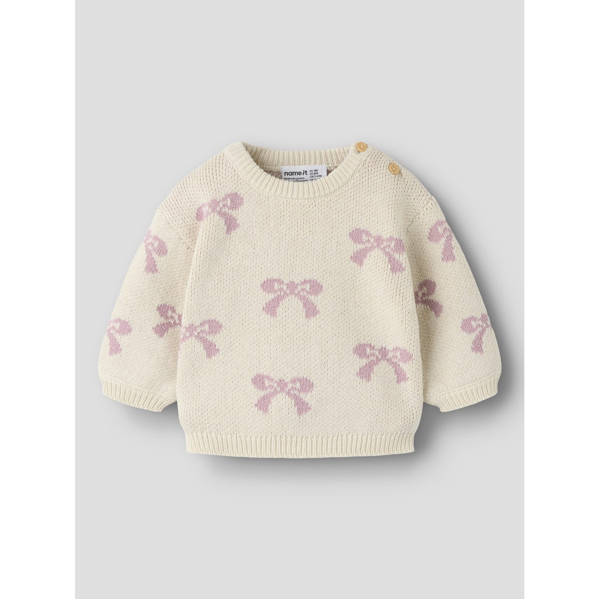 Name It Birch Bows In Mauve Shadows Nbfoana Ls Strik Æske