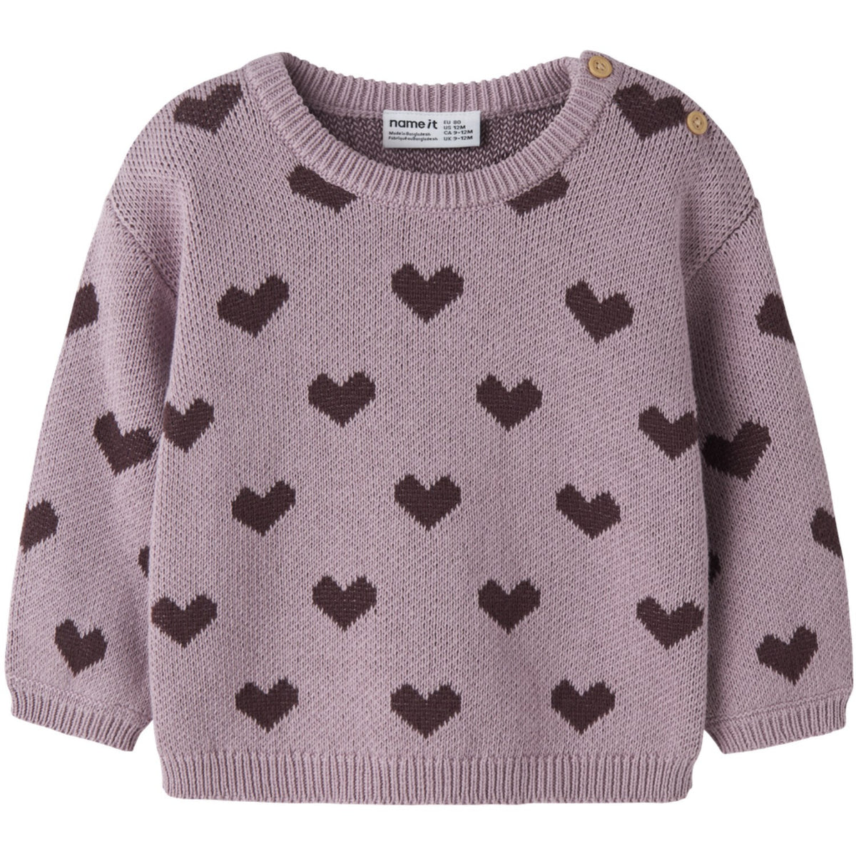 Name It Mauve Shadows Hearts In Catawba Grape Nbfoana Ls Strik Æske