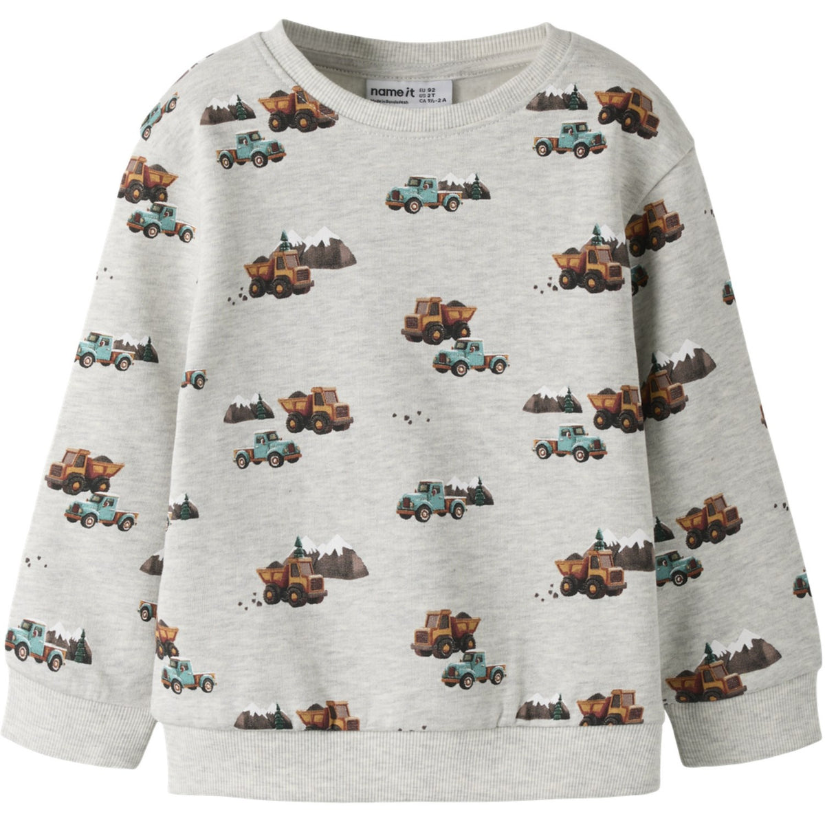 Name It Light Grey Melange Nmmonikian Ls Nreg Swe Bru Bf