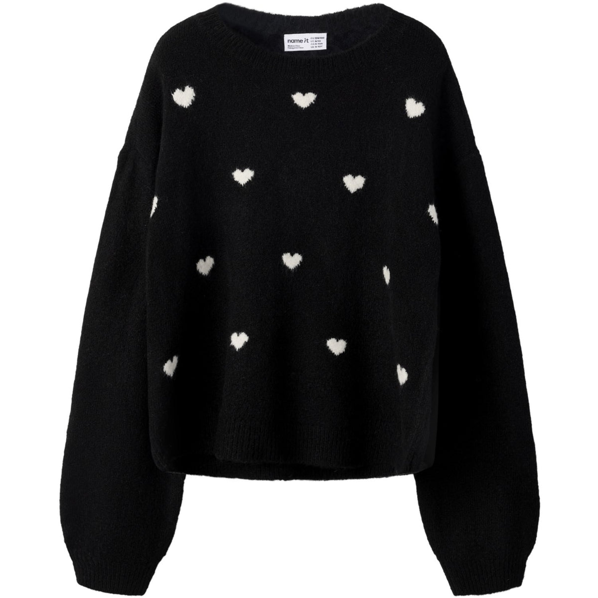 Name It Black Hearts In Birch Nkfogusse Ls Strik
