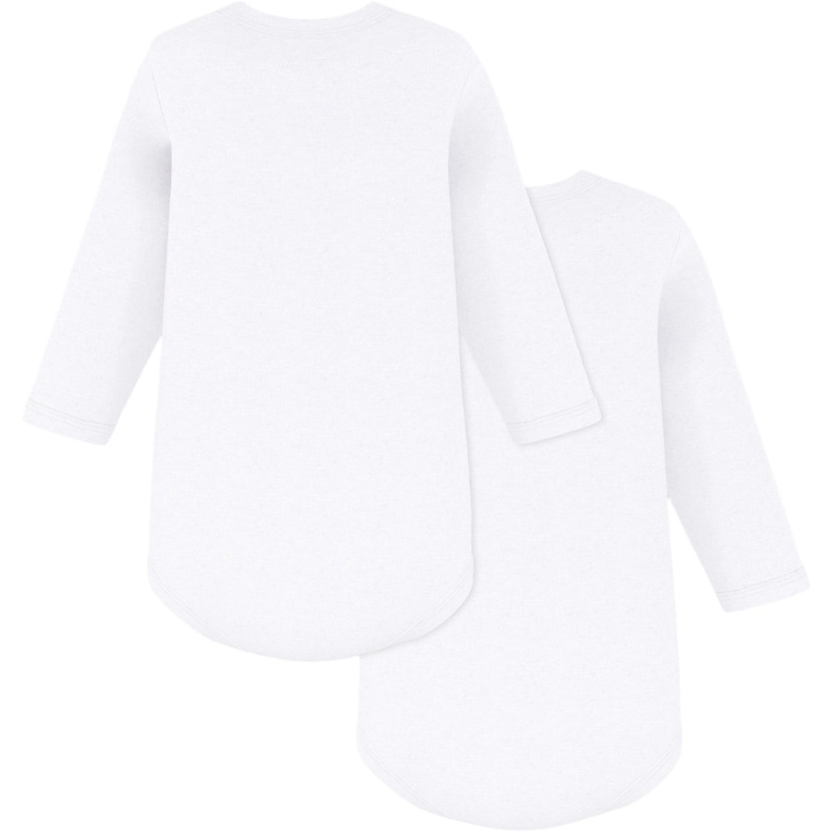 Petit Bateau White Langærmet Body 2-Pak