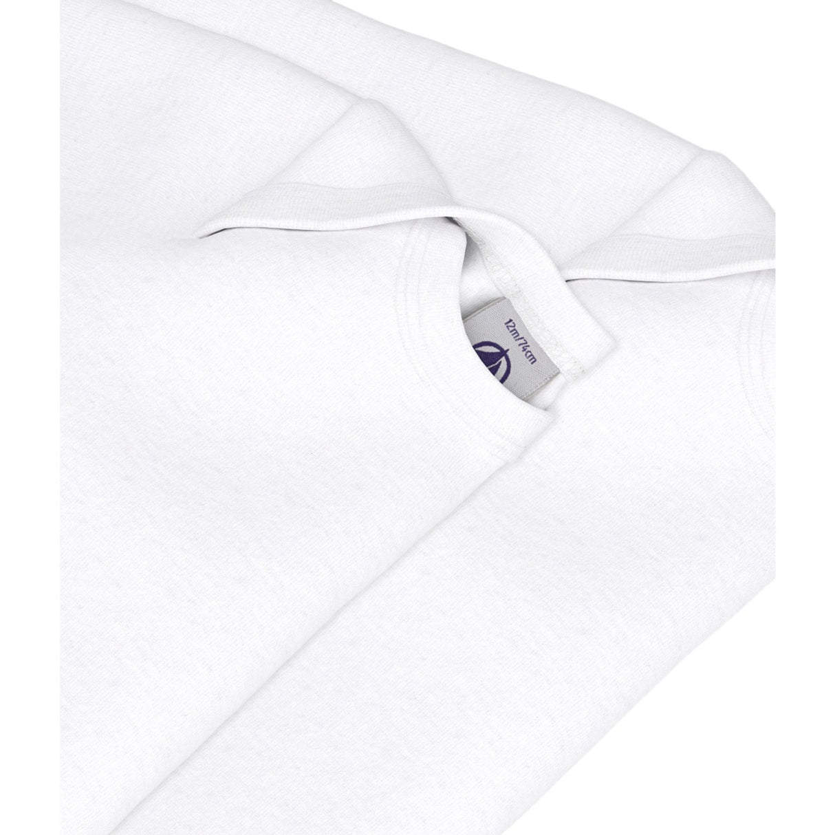Petit Bateau White Langærmet Body 2-Pak