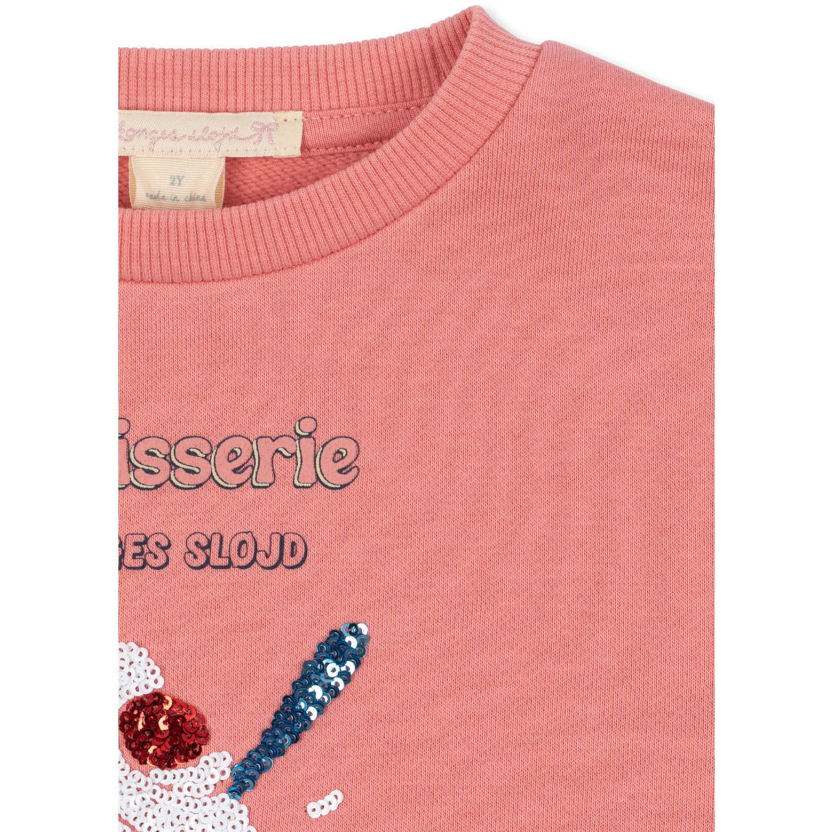 Konges Sløjd Peach Blossom Lou Paliet Sweatshirt Gots