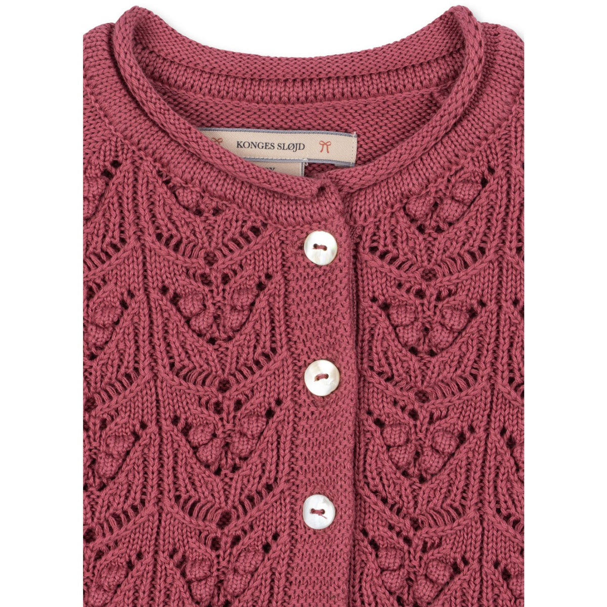 Konges Sløjd Deco Rose Cabby Flæse Cardigan Gots