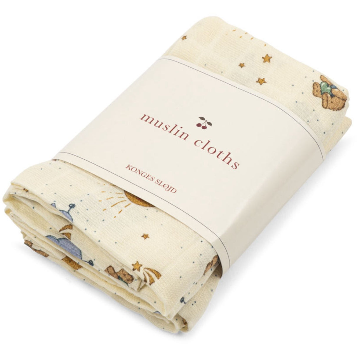 Konges Sløjd Cucciolo 3 Pak Muslin Cloth Gots