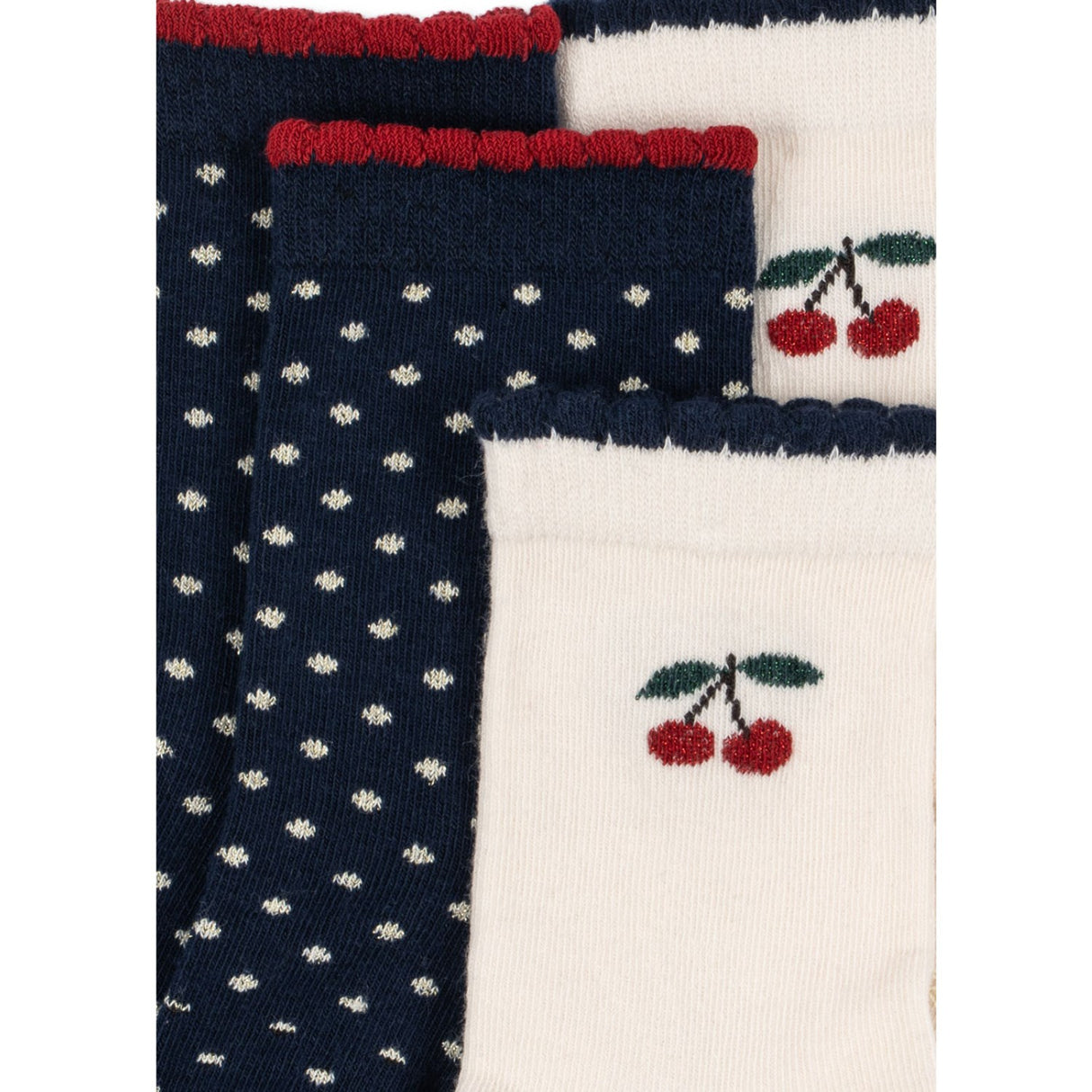 Konges Sløjd Cherry Mix 2 Pak Cherry Dot Strømper