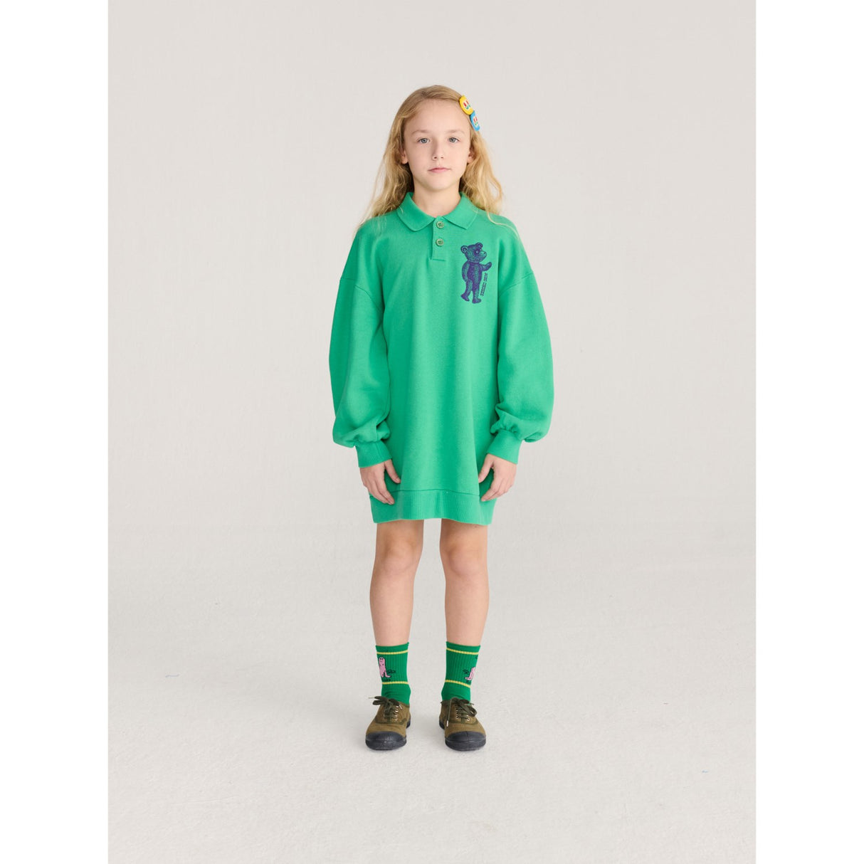 Bobo Choses Green Long Puff Kort Strømper