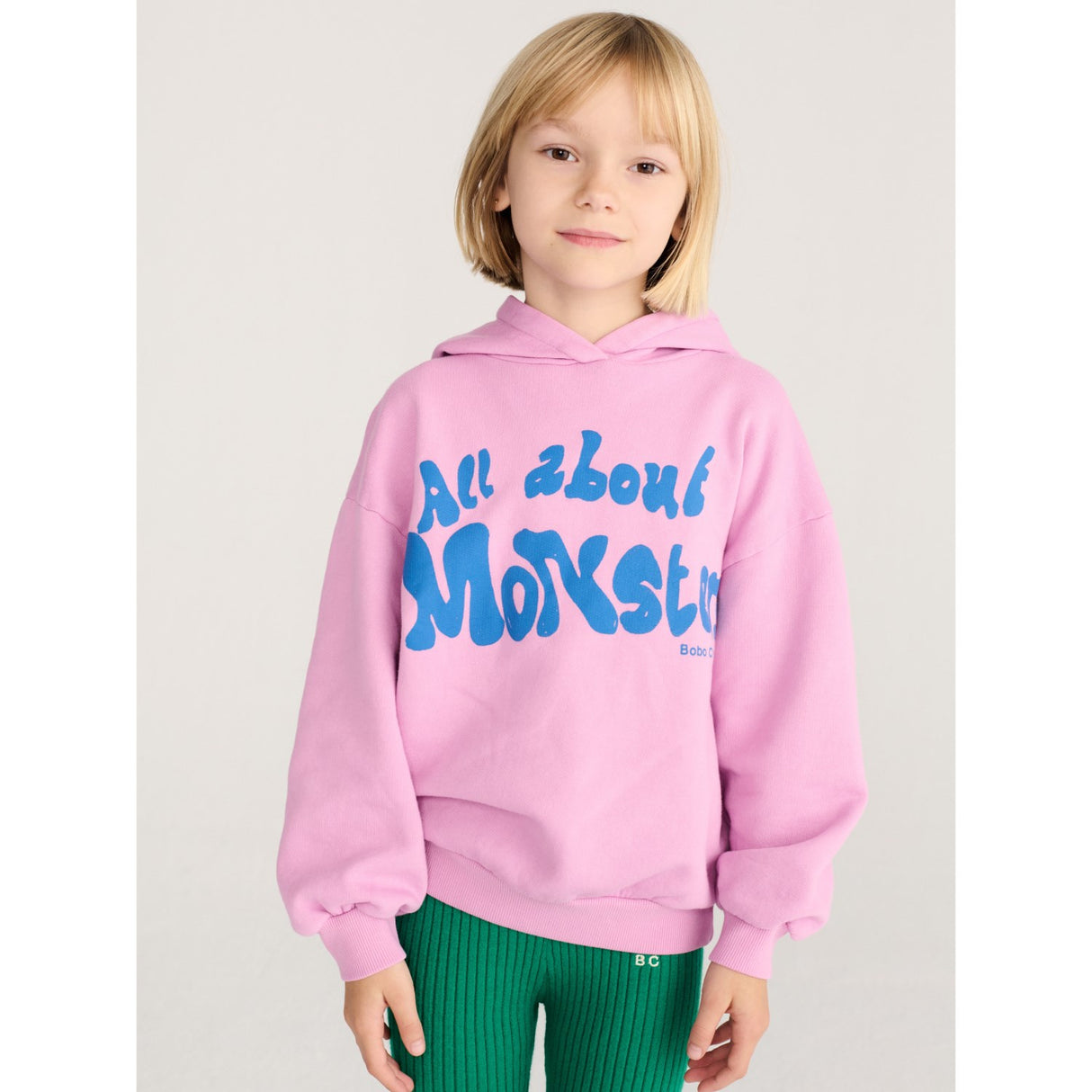 Bobo Choses Pink All About Monsters Hættetrøje