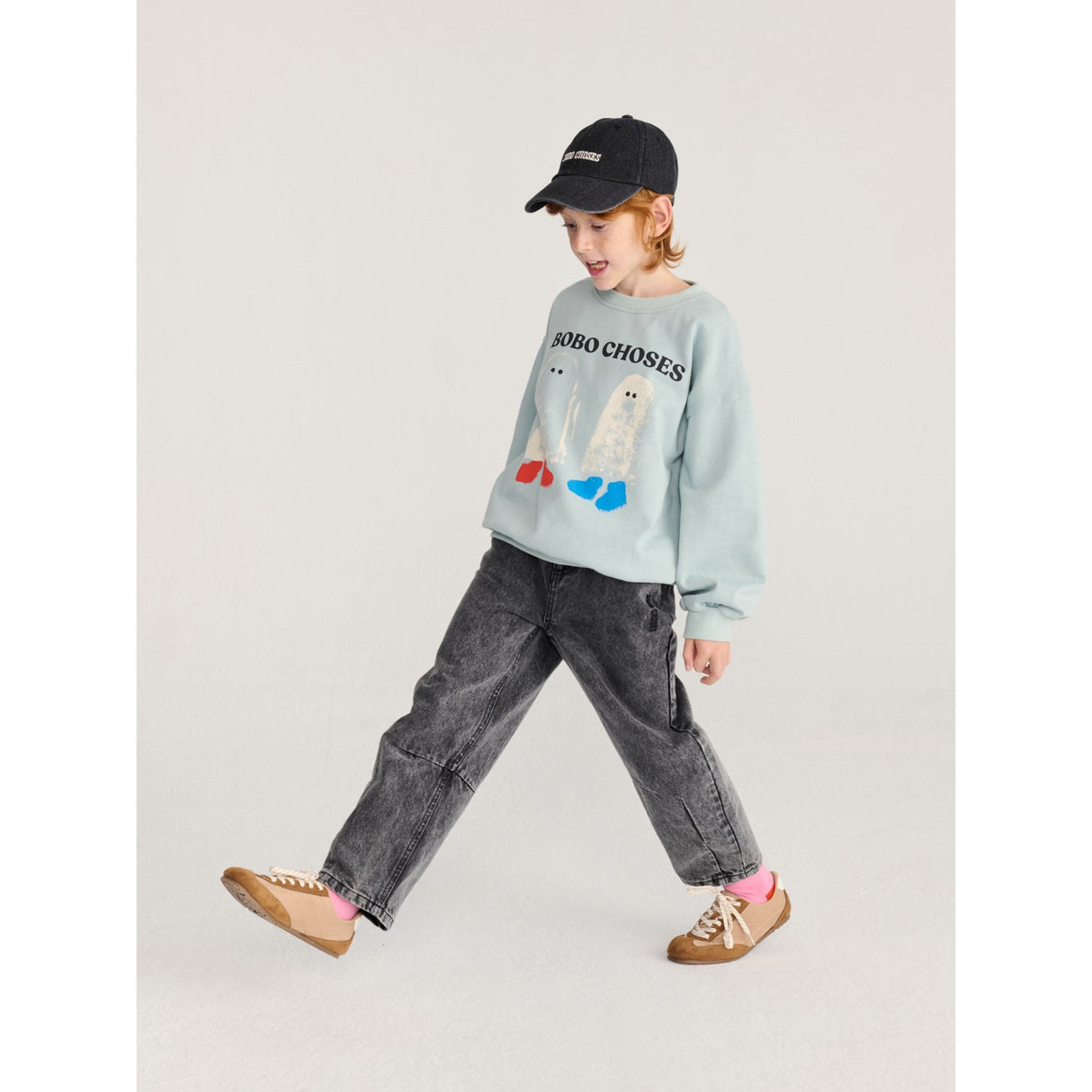 Bobo Choses Light Blue Booty Ghosts Sweatshirt