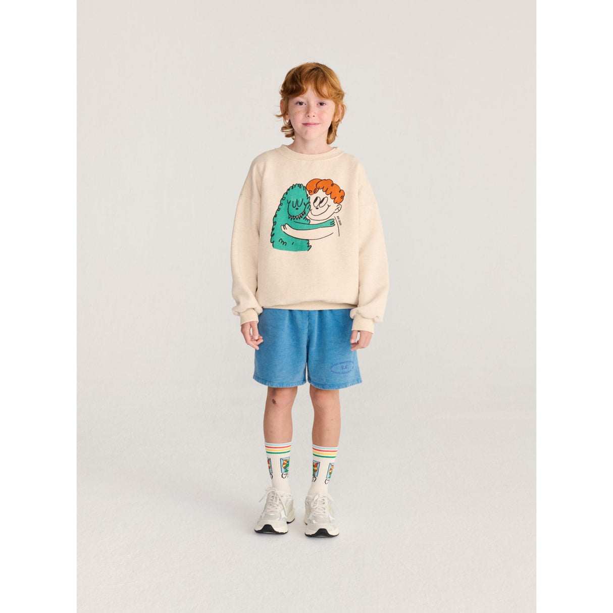 Bobo Choses Beige Hug Hairy Monster Sweatshirt