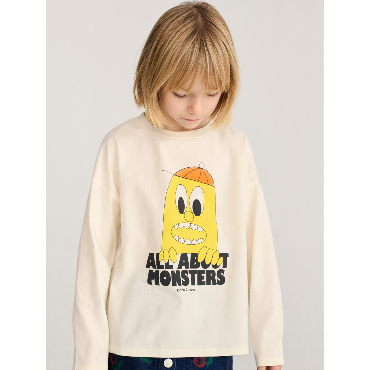 Bobo Choses Offwhite Bigtooth Lemon LS T-Shirt
