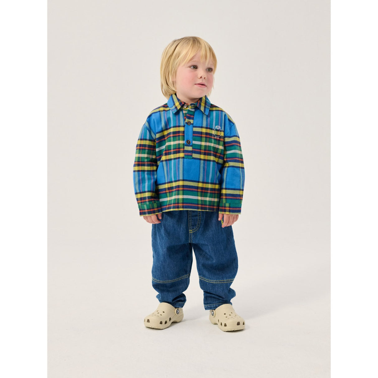 Bobo Choses Midnight Blue Taxi Saurus Tag Denim Bukser