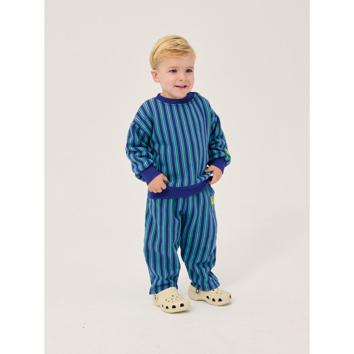 Bobo Choses Blue Booo Bo Choses Tag Stripes Sweatshirt