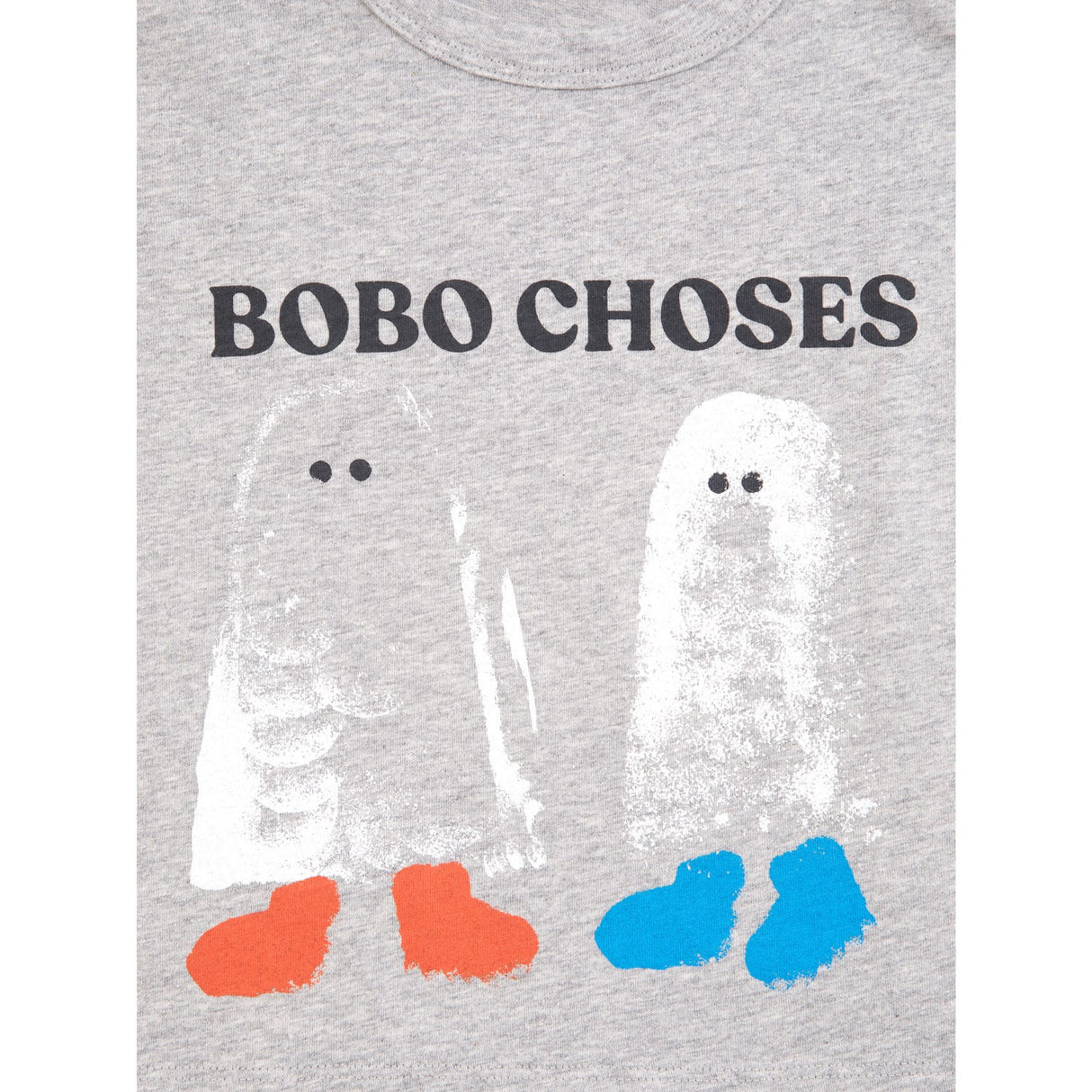 Bobo Choses Light Heather Grey Booty Ghosts LS T-Shirt