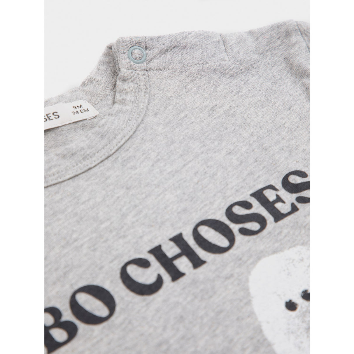 Bobo Choses Light Heather Grey Booty Ghosts LS T-Shirt