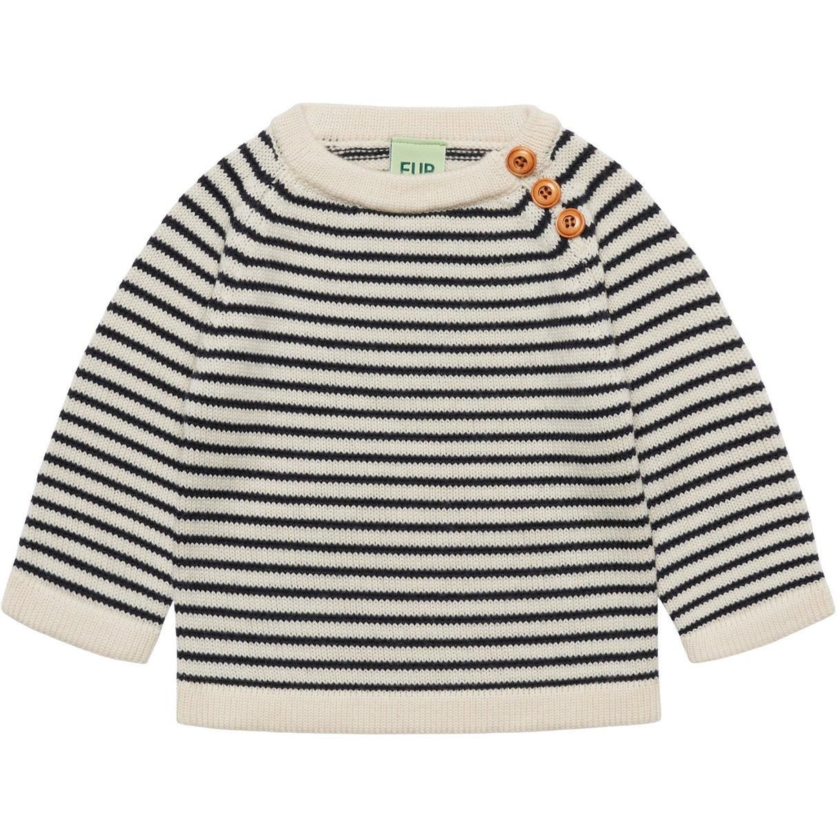FUB Ecru/Navy Baby Sweater