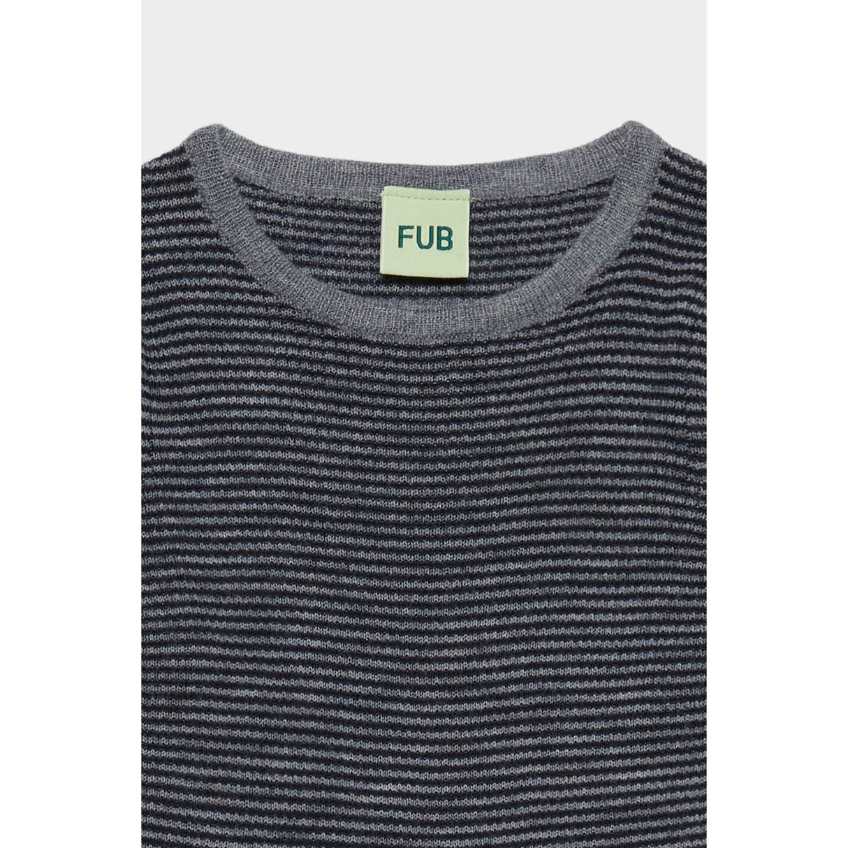 FUB Steel/Dark Navy Rib Bluse