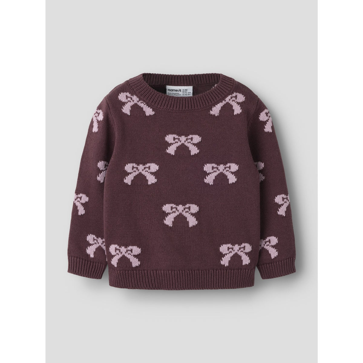 Name It Catawba Grape Mauve Shadows Bow Nmfrekka Ls Strik