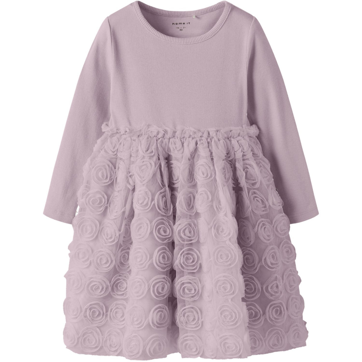 Name It Mauve Shadows Nmfsykia Tyl Ls Kjole