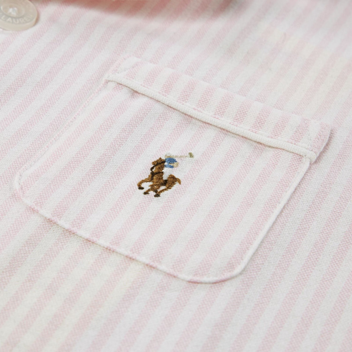 Polo Ralph Lauren Bath Pink/White Striped Oxford Oxford Bd Pant Sleep Sæt C