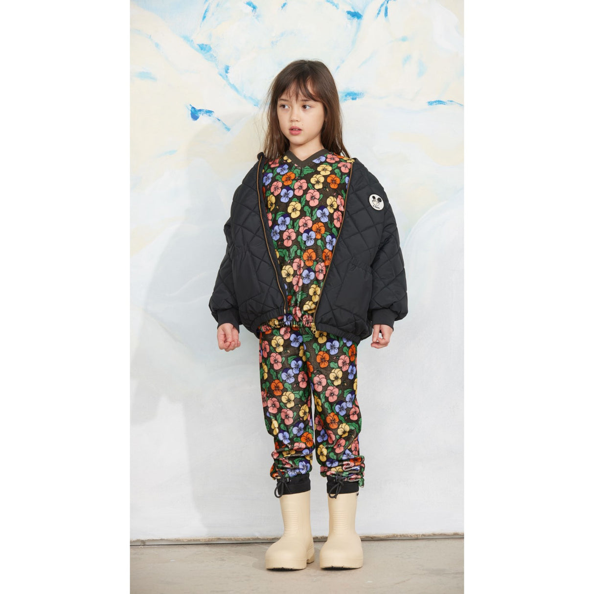 Mini Rodini Black Ritzratz Patch Quiltet Puffer