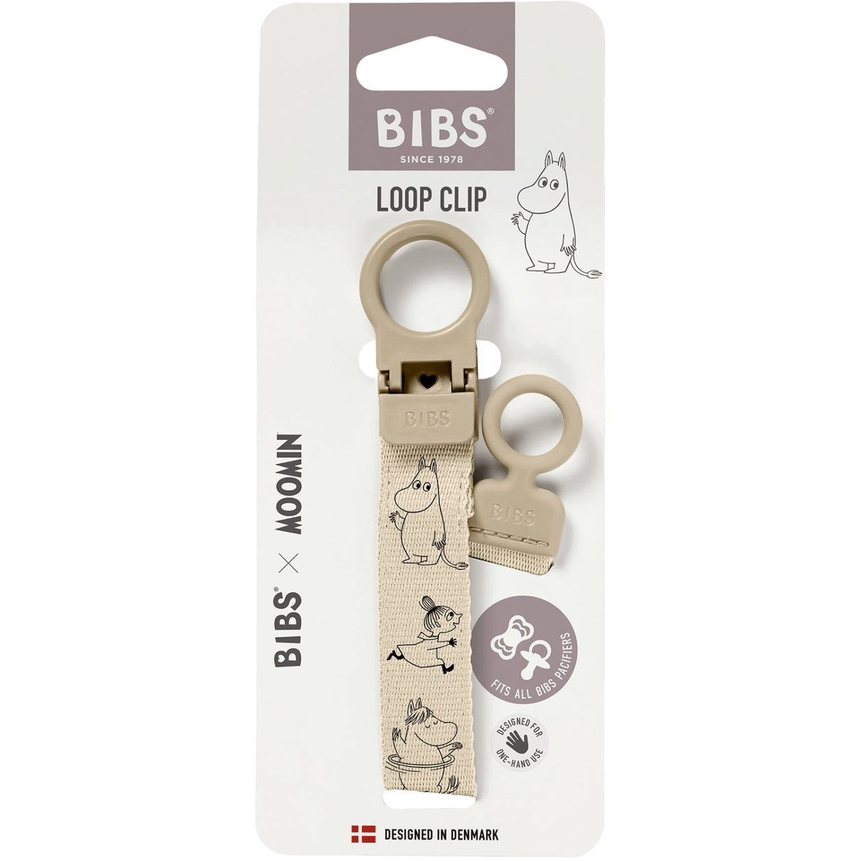 Bibs Vanilla X Moomins Sut Clip Loop