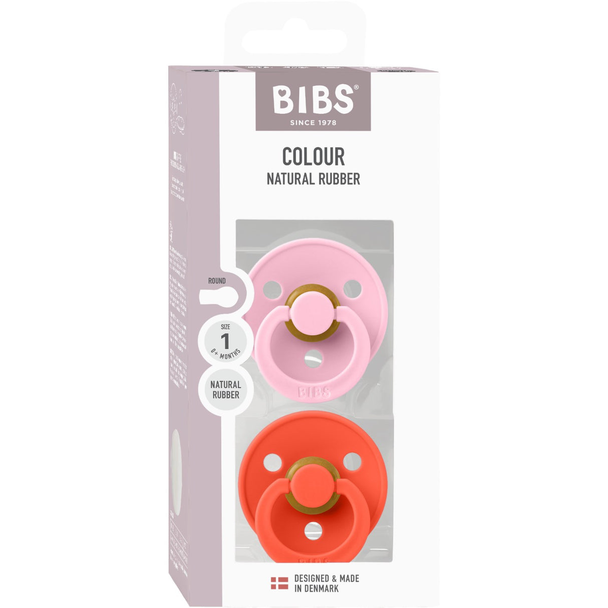 Bibs Baby Pink / Tango Sut Colour 2-Pak Latex