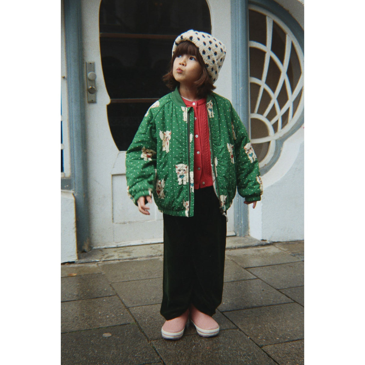 Konges Sløjd Dot Miao Verde Juno Printed Bomber Jakke