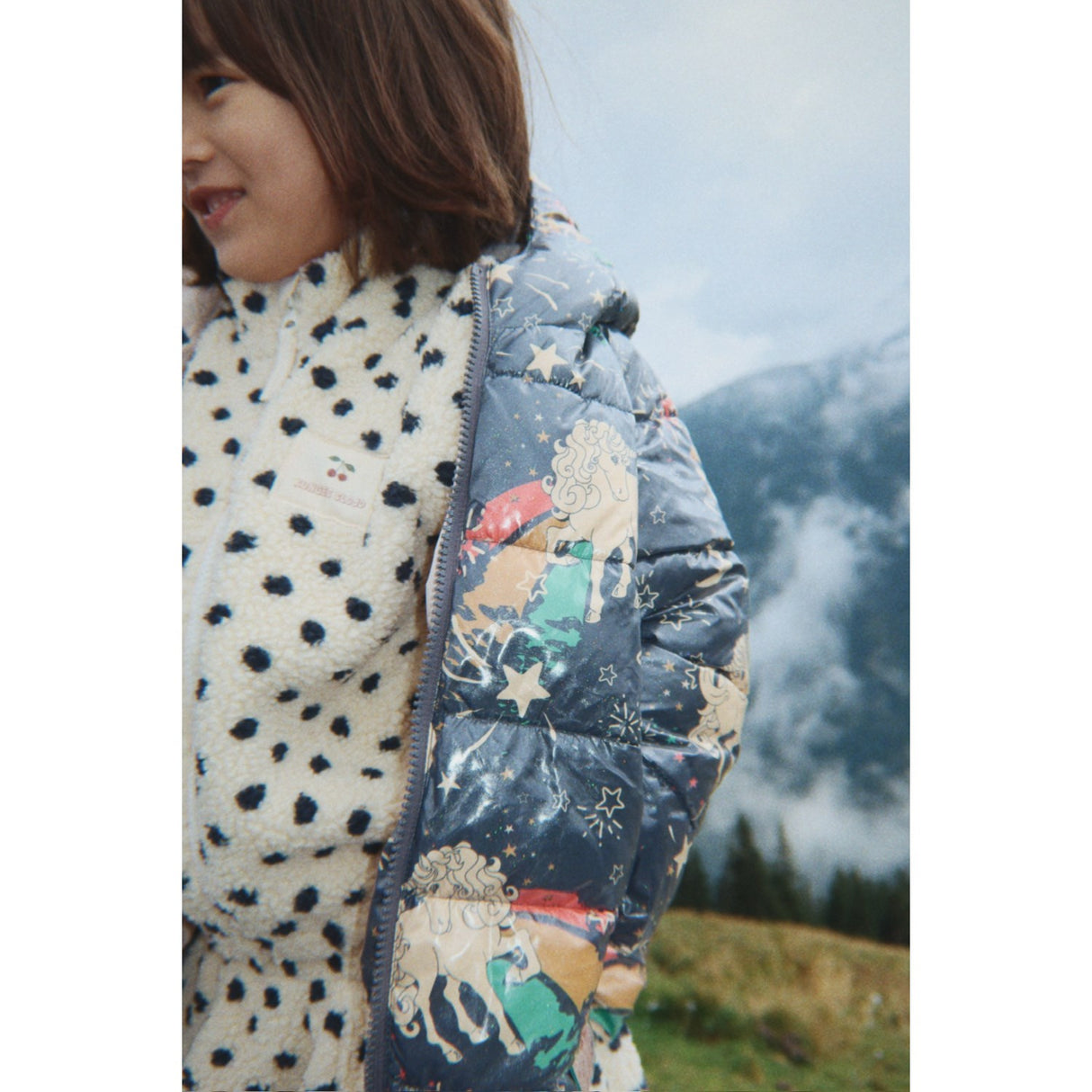 Konges Sløjd Dot Lumiere Jody Embroidery Bamse Jakke Grs