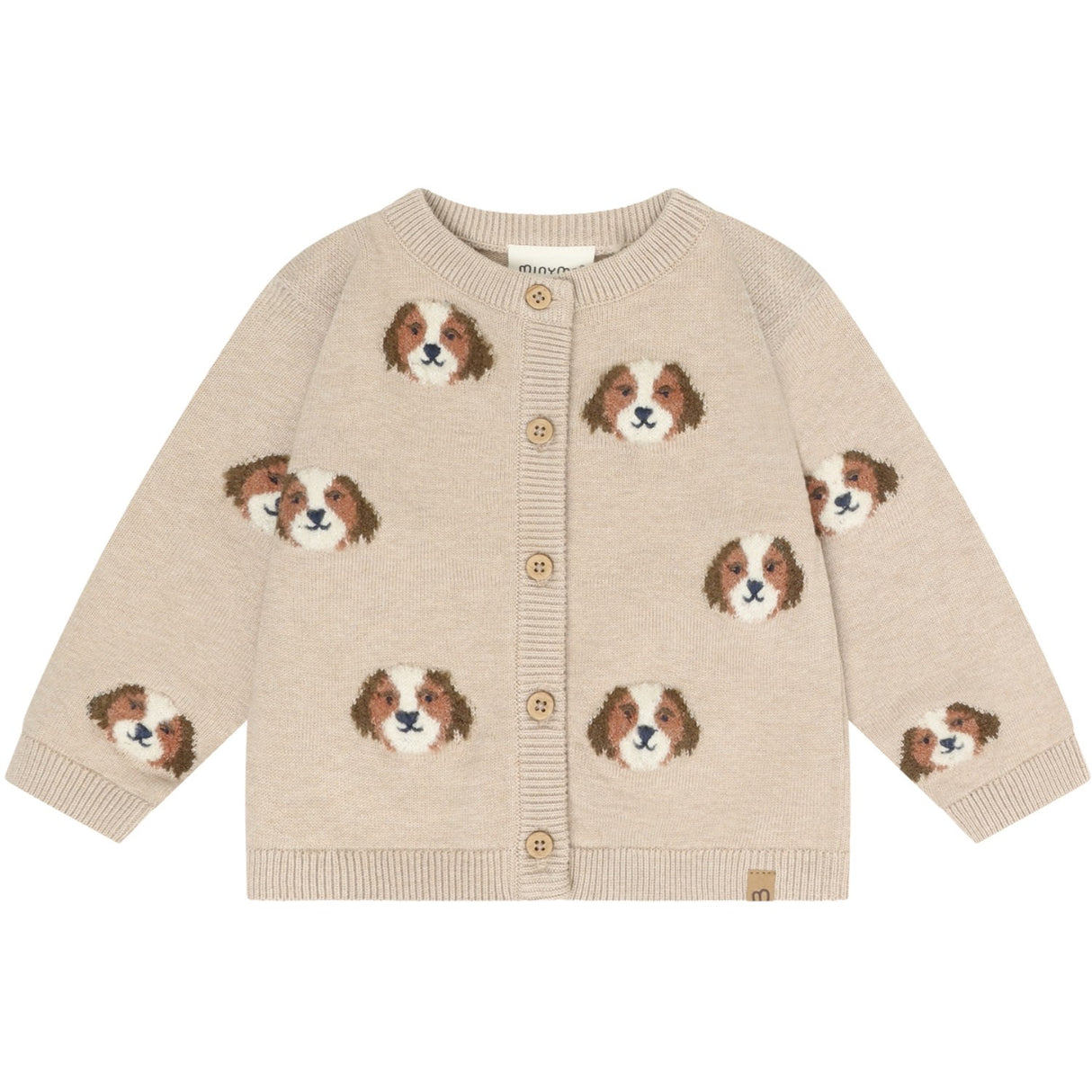 Minymo Beige Melange Cardigan Strik