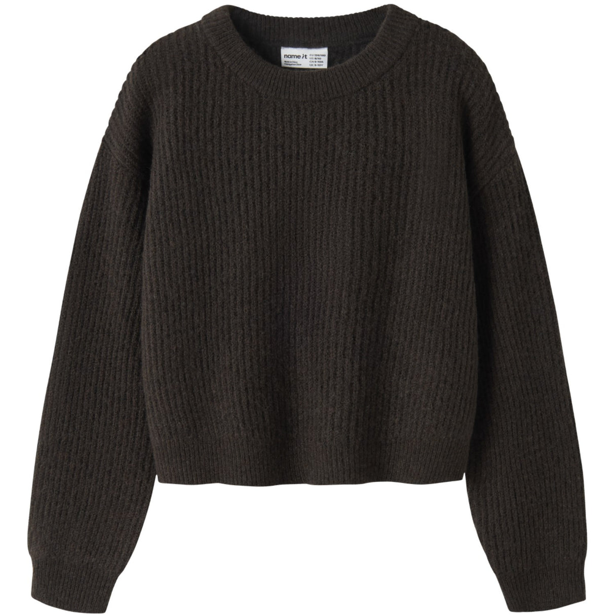 Name It Chocolate Plum Nkfholly Ls Boxy Kort Strik Noos