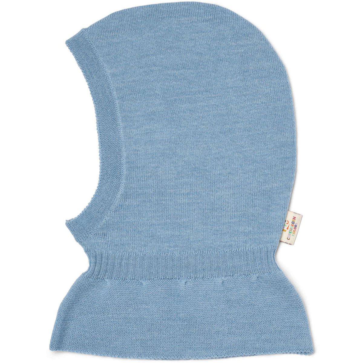 COPENHAGEN COLORS Endless Blue Lt. Strikket Merino Elefanthue Med Flæse