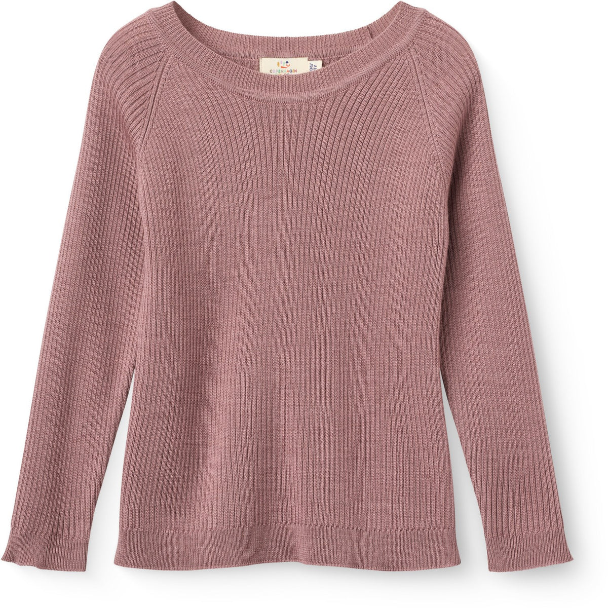 COPENHAGEN COLORS Winter Rose Merino Classic Rib Bluse