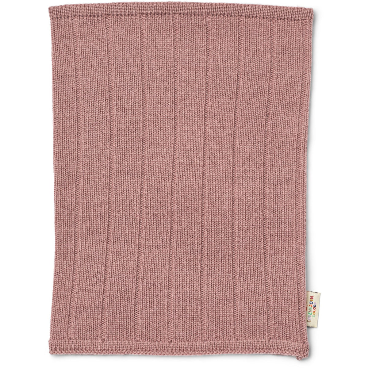 COPENHAGEN COLORS Winter Rose Rib Strikket Tube Tørklæde I Merino Uld