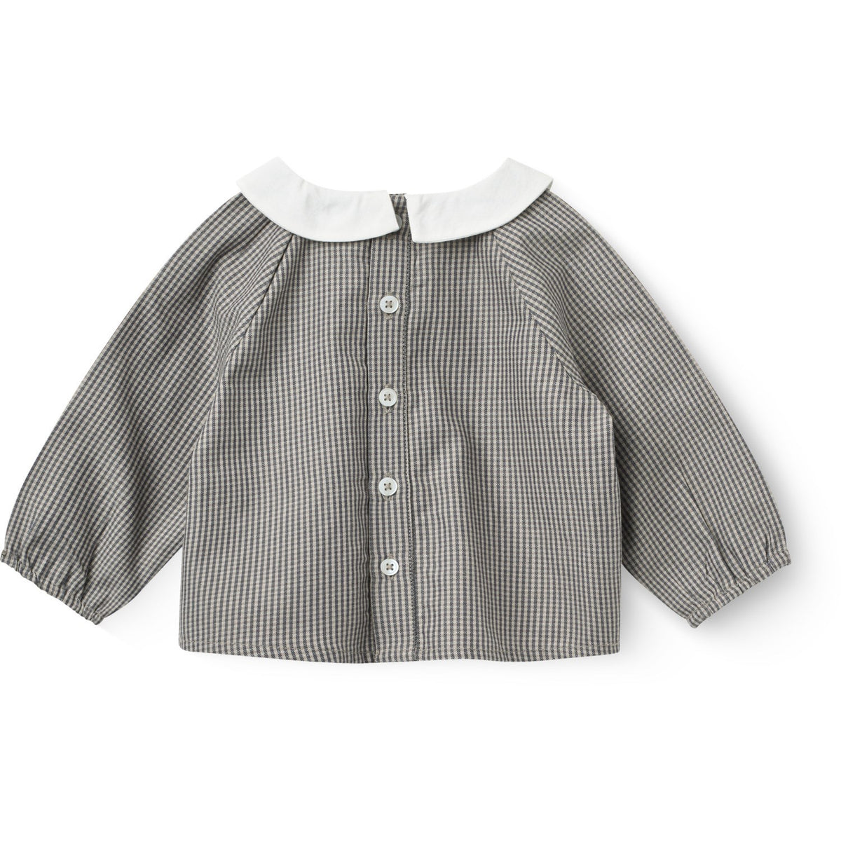 COPENHAGEN COLORS Grey Check Comb. Checkered Emb. Baby Sæt M/ Bluse Og Bloomers