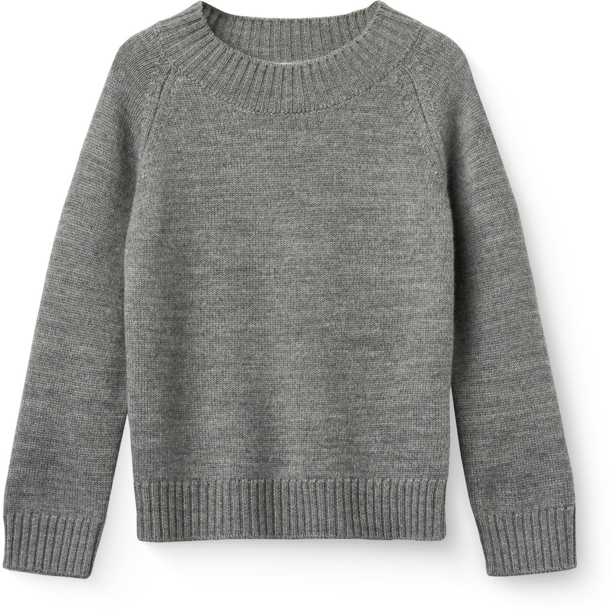 COPENHAGEN COLORS Grey Mel. Pull Over M/ Skildpadde Neck