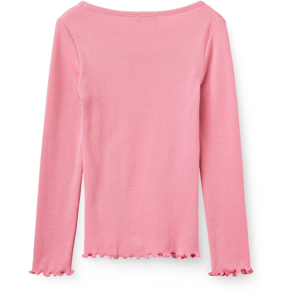 COPENHAGEN COLORS Blossom Pink Modal Rib Ls Tee M/ Heart Hole Pattern