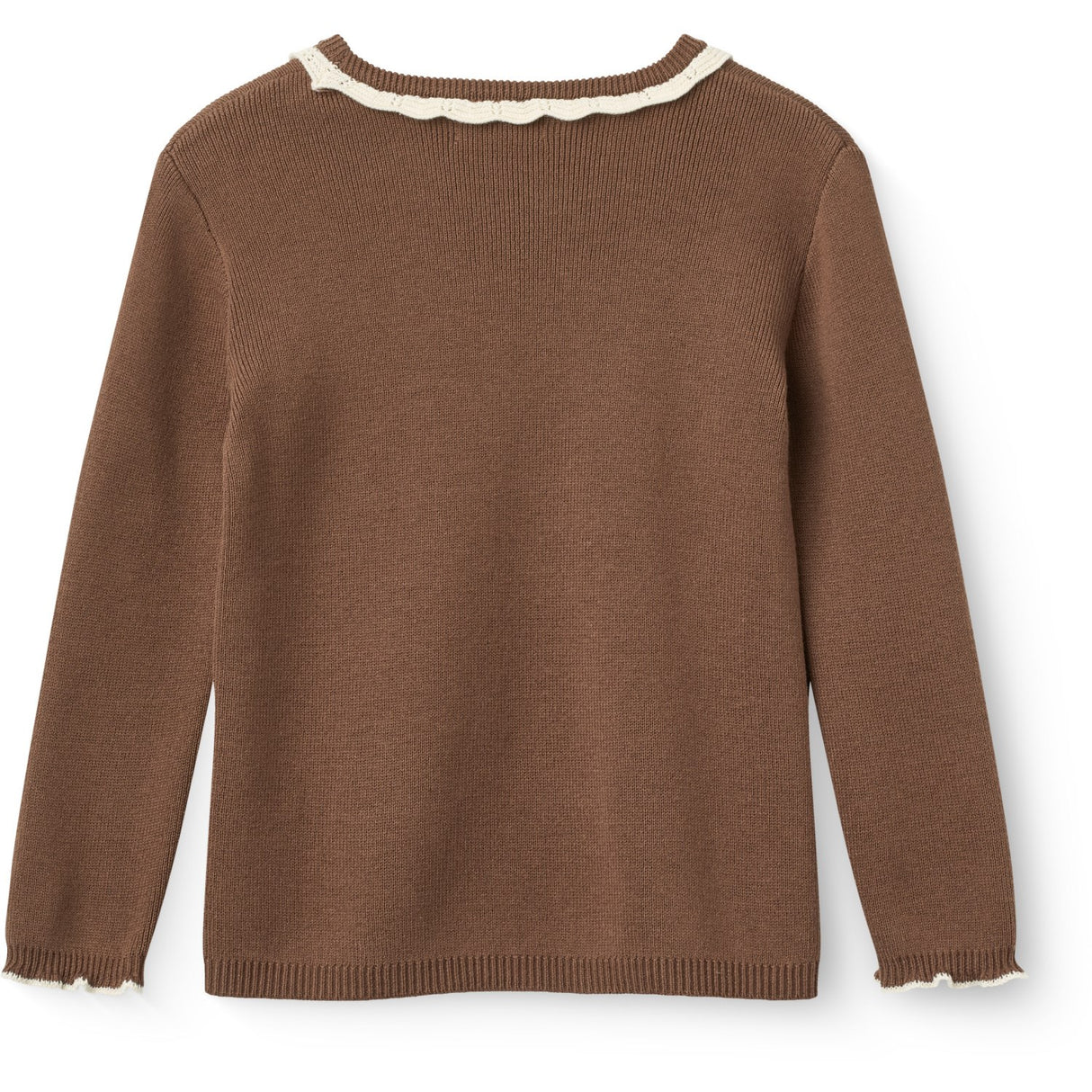 COPENHAGEN COLORS Walnut Comb. Ls Bluse M/ Deco Neck