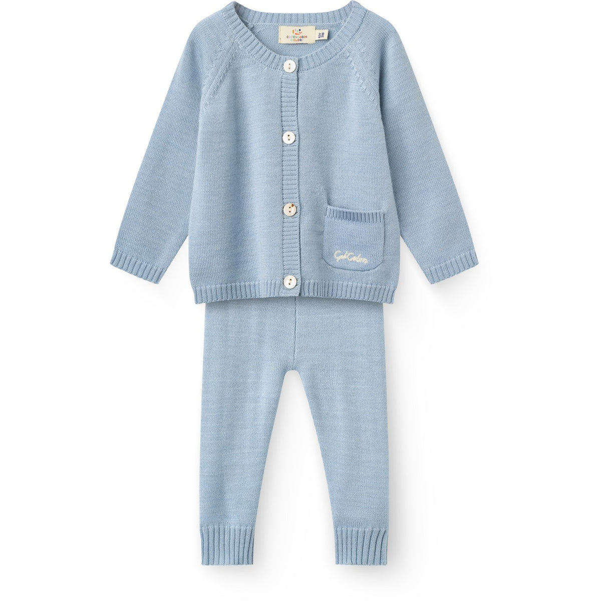 COPENHAGEN COLORS Dusty Blue Classic Merino Baby Sæt
