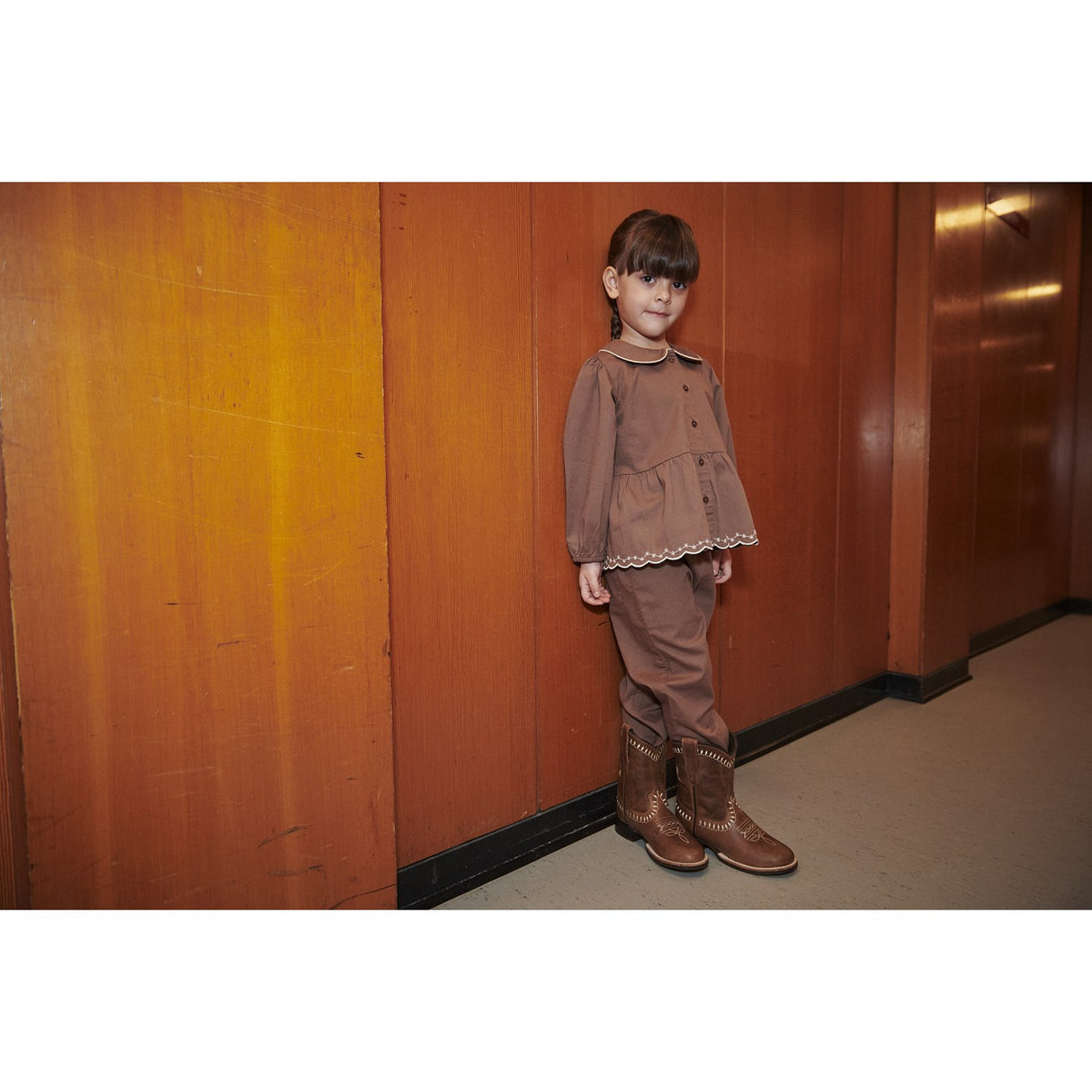 COPENHAGEN COLORS Walnut Twill Bukser Med Pockets Og Adj. Waist