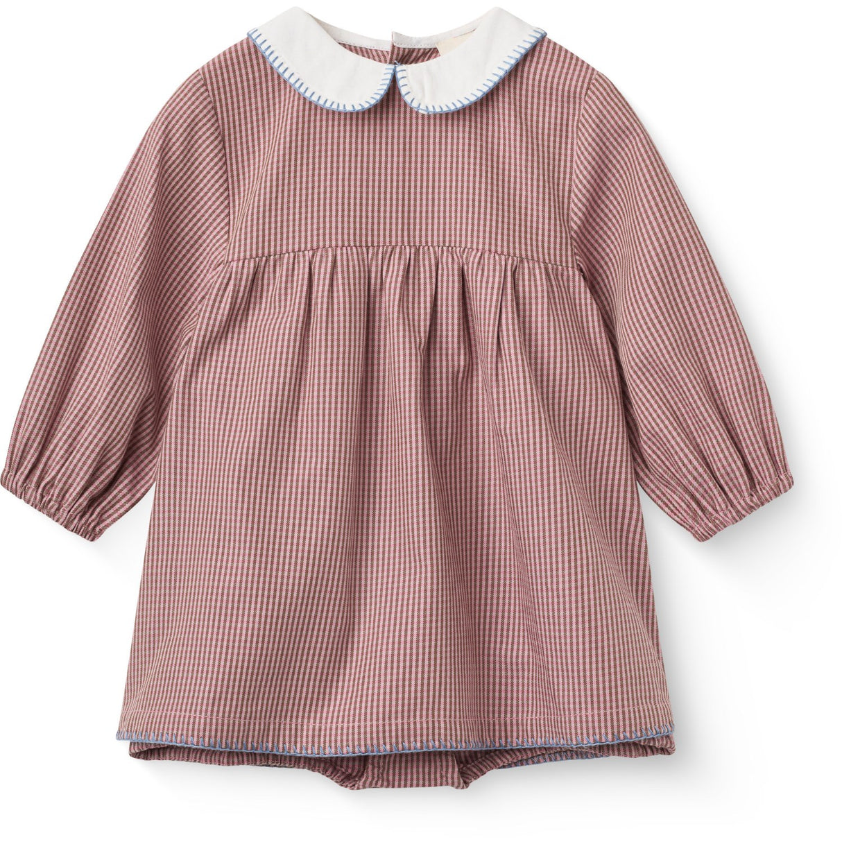 COPENHAGEN COLORS Winter Rose Check Comb. Checkered Romper Kjole M/ Krave