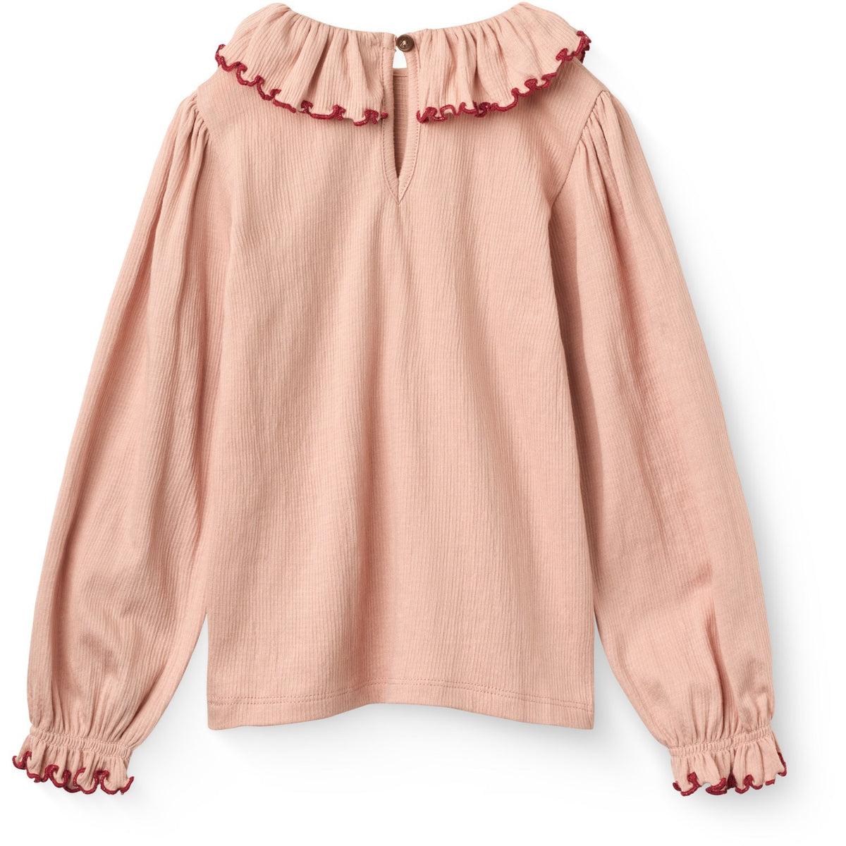 COPENHAGEN COLORS Mellow Rose Comb. Crepe Ls Top M/ Flæse Krave