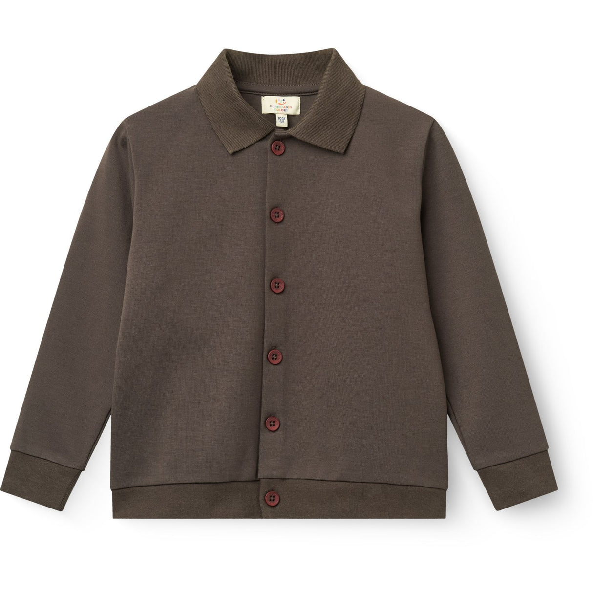 COPENHAGEN COLORS Dk. Brown Super Stretchy Højt School Cardigan