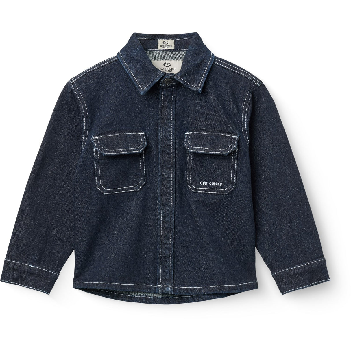 COPENHAGEN COLORS Raw Denim Organic Regular Denim Skjorte