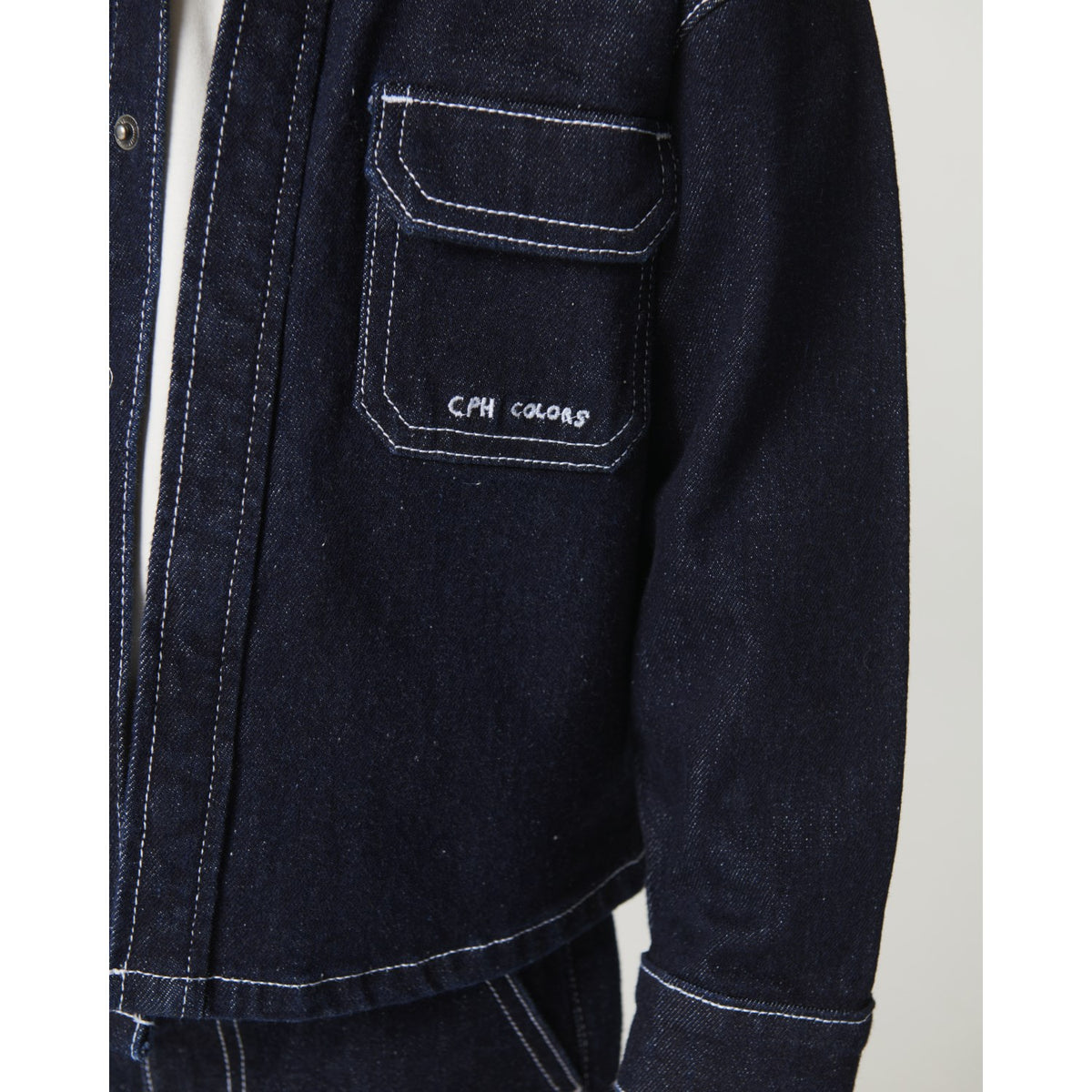 COPENHAGEN COLORS Raw Denim Organic Regular Denim Skjorte