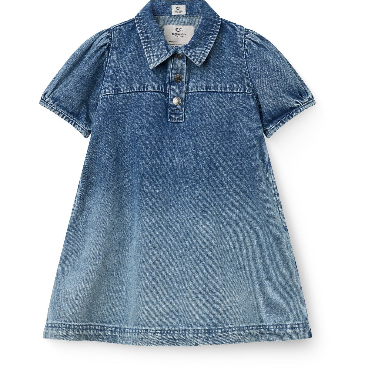 COPENHAGEN COLORS Block Spray Denim Kjole M/ Block Spray